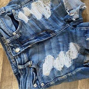American Eagle Outfitters Blue Distressed Women's Jeans